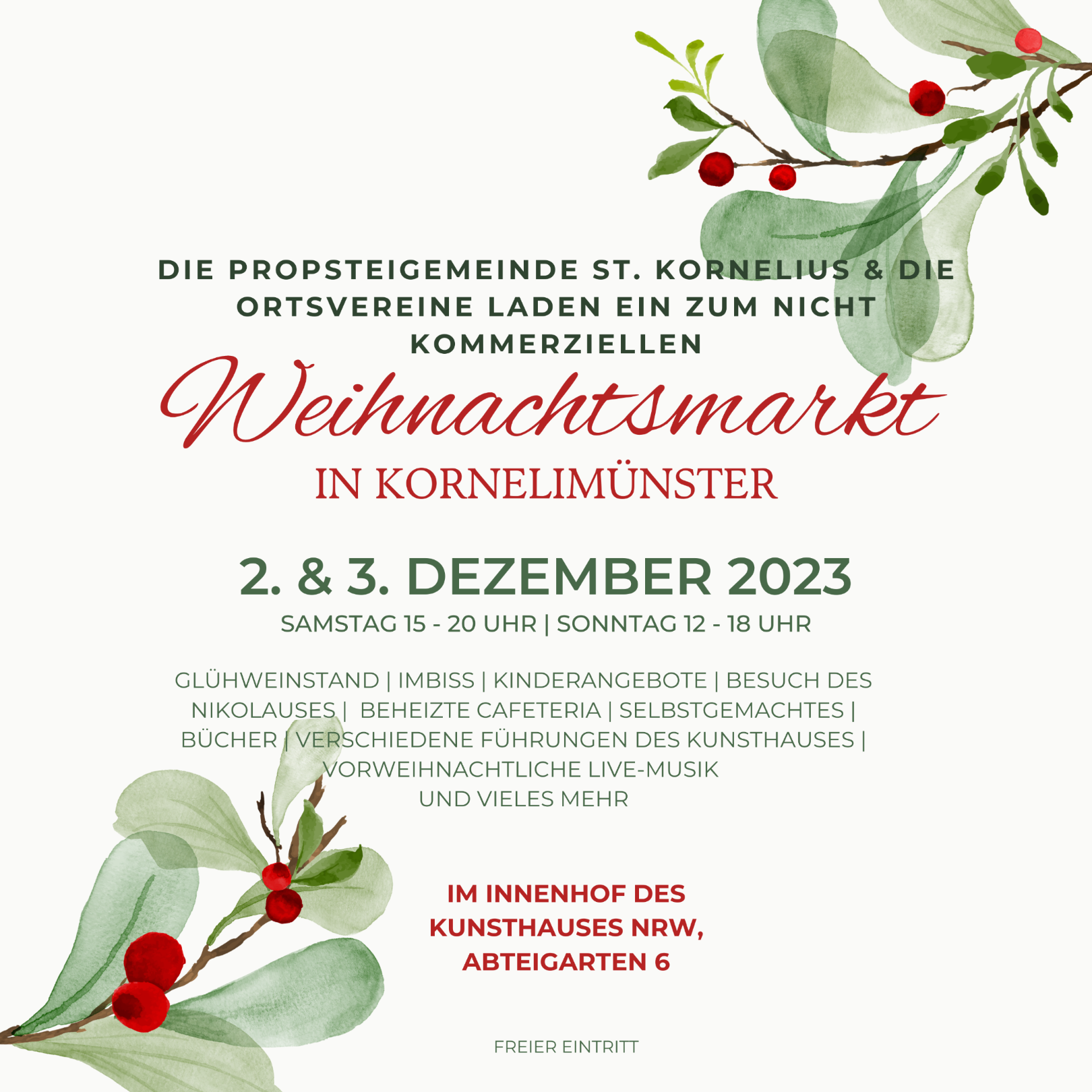 Weihnachtsmarkt Kornelimünster 2023 (c) Propsteigemeinde St. Kornelius