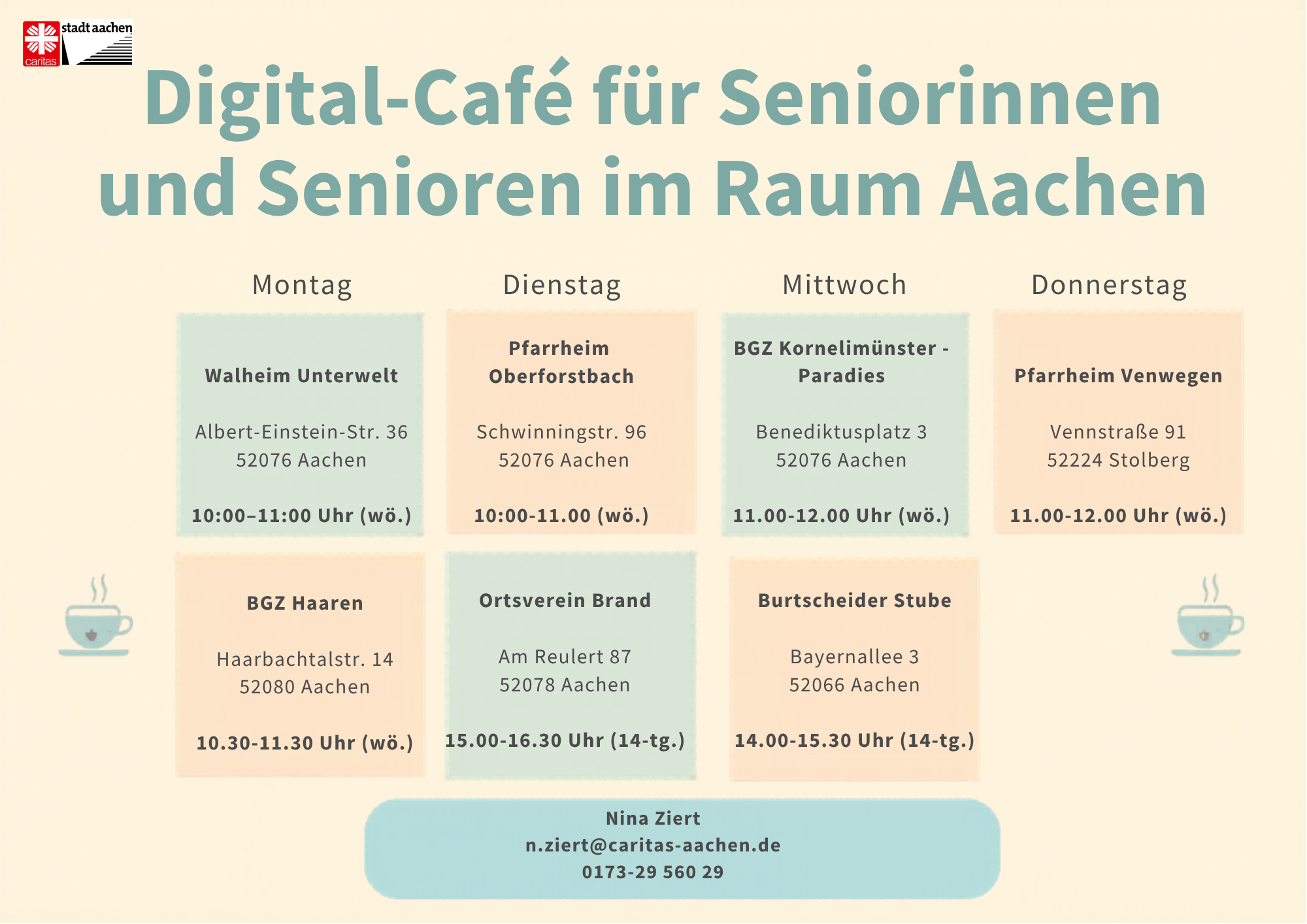 Wochennübersicht Digital-Café (002) (c) Stephanie Berrer Wochennübersicht Digital-Café (002) (c) Stephanie Berrer