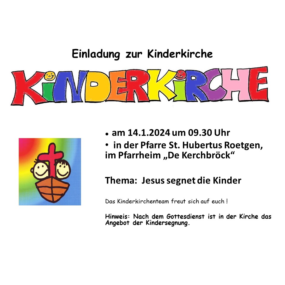 Kinderkirche Roetgen Kindersegnung 14.01.2024 (c) Kinderkirche Roetgen