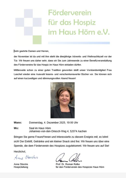 Förderverein Haus Hörn Brief (c) Anne Storcks Förderverein Haus Hörn Brief (c) Anne Storcks