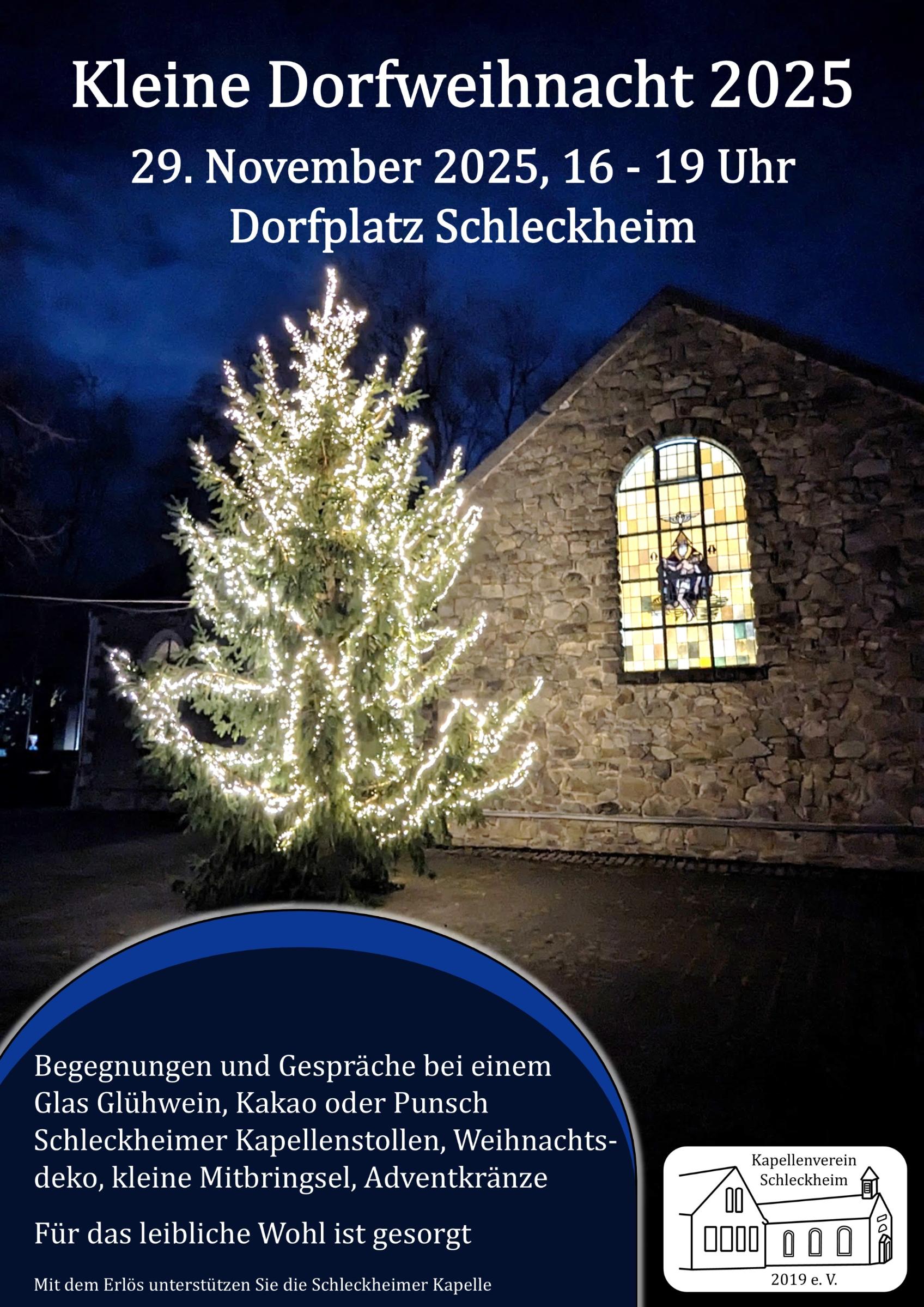 SCHL_Plakat Dorfweihnacht 2025 (c) Kapellenverein Schleckheim 2019 e.V.