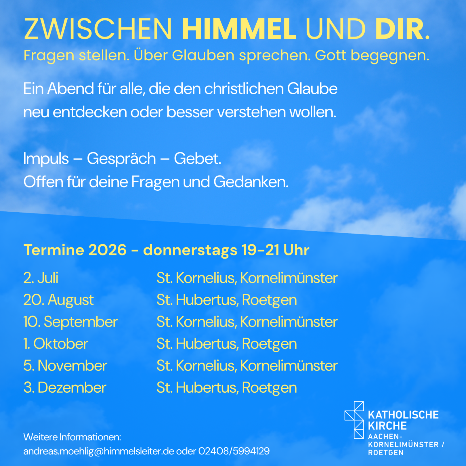 ZWISCHEN HIMMEL UND DIR. _Q_aktualisierte Termine (c) Andreas Möhlig