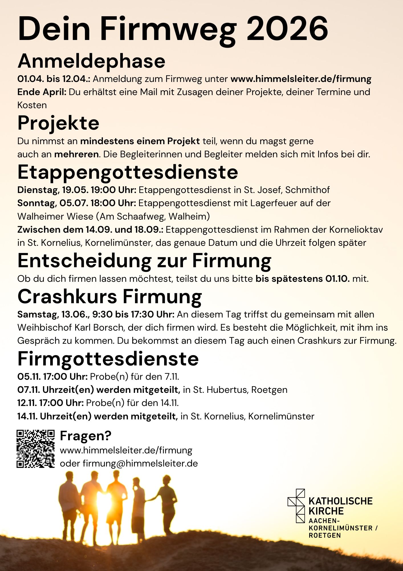 Überblick Dein Firmweg 2026 (c) Himmelsleiter.de