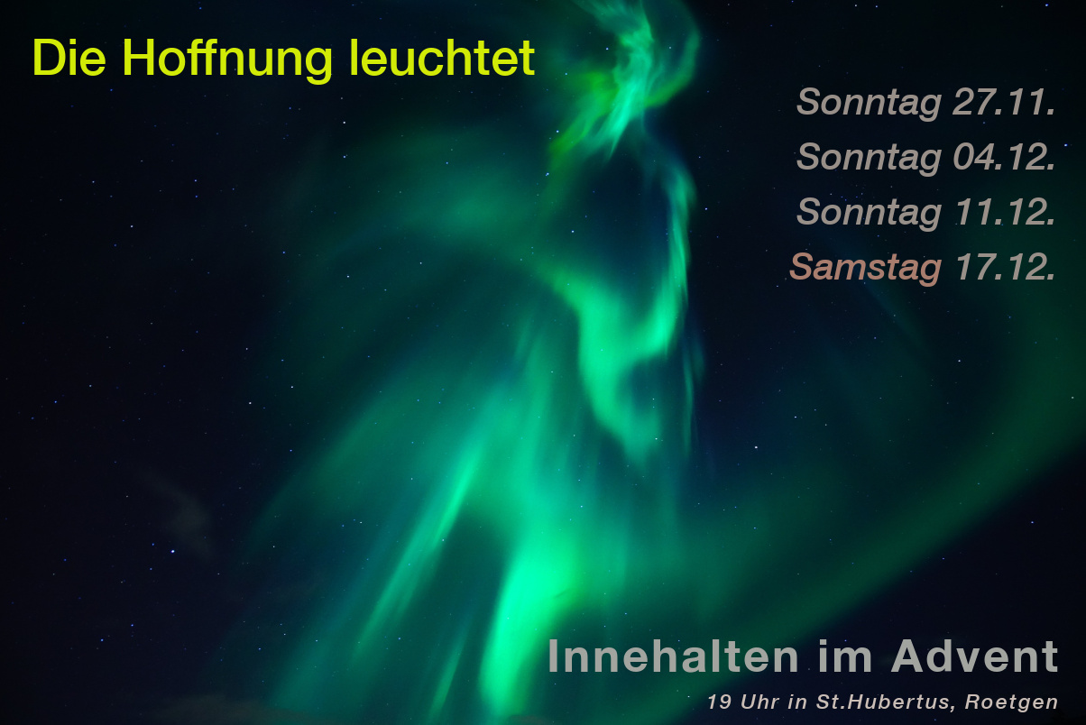 Innehalten 2022 Nordlicht (c) St. Hubertus